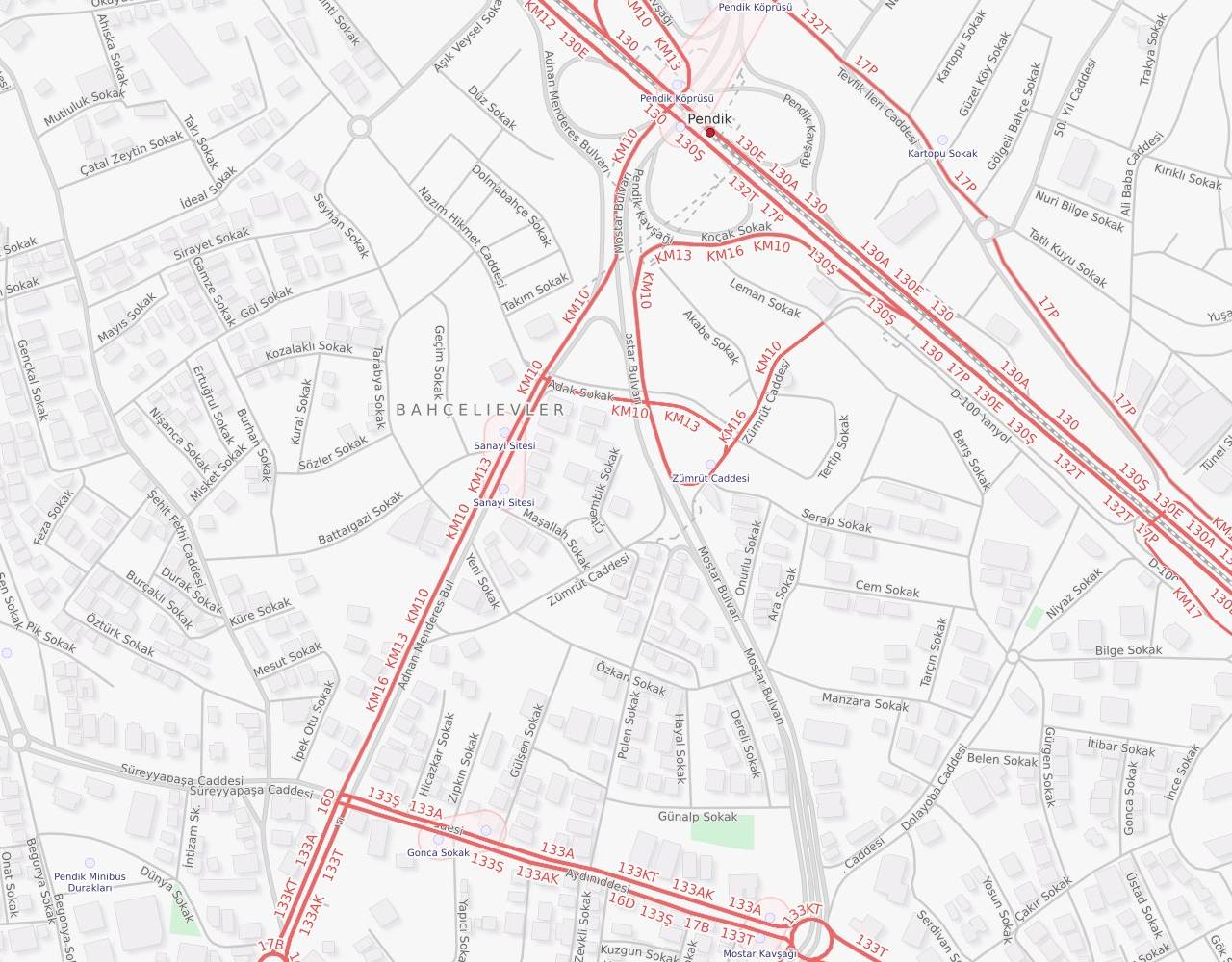 Çitlembik Sokak Bahçelievler Pendik İstanbul harita