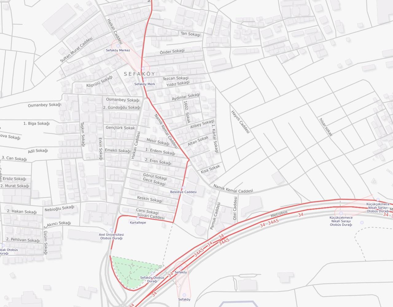 İstanbul Küçükçekmece Sefaköy Kartaltepe Mahallesi Saydam Sokak harita