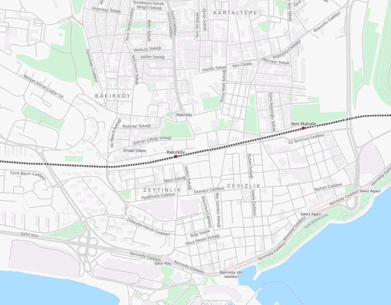 İstasyon Caddesi Bakırköy İstanbul harita