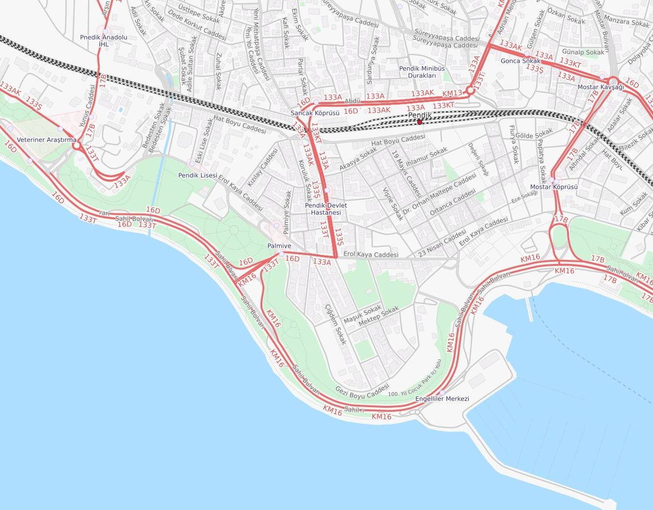 Kurtkoy Pendik Batı Mahallesi harita