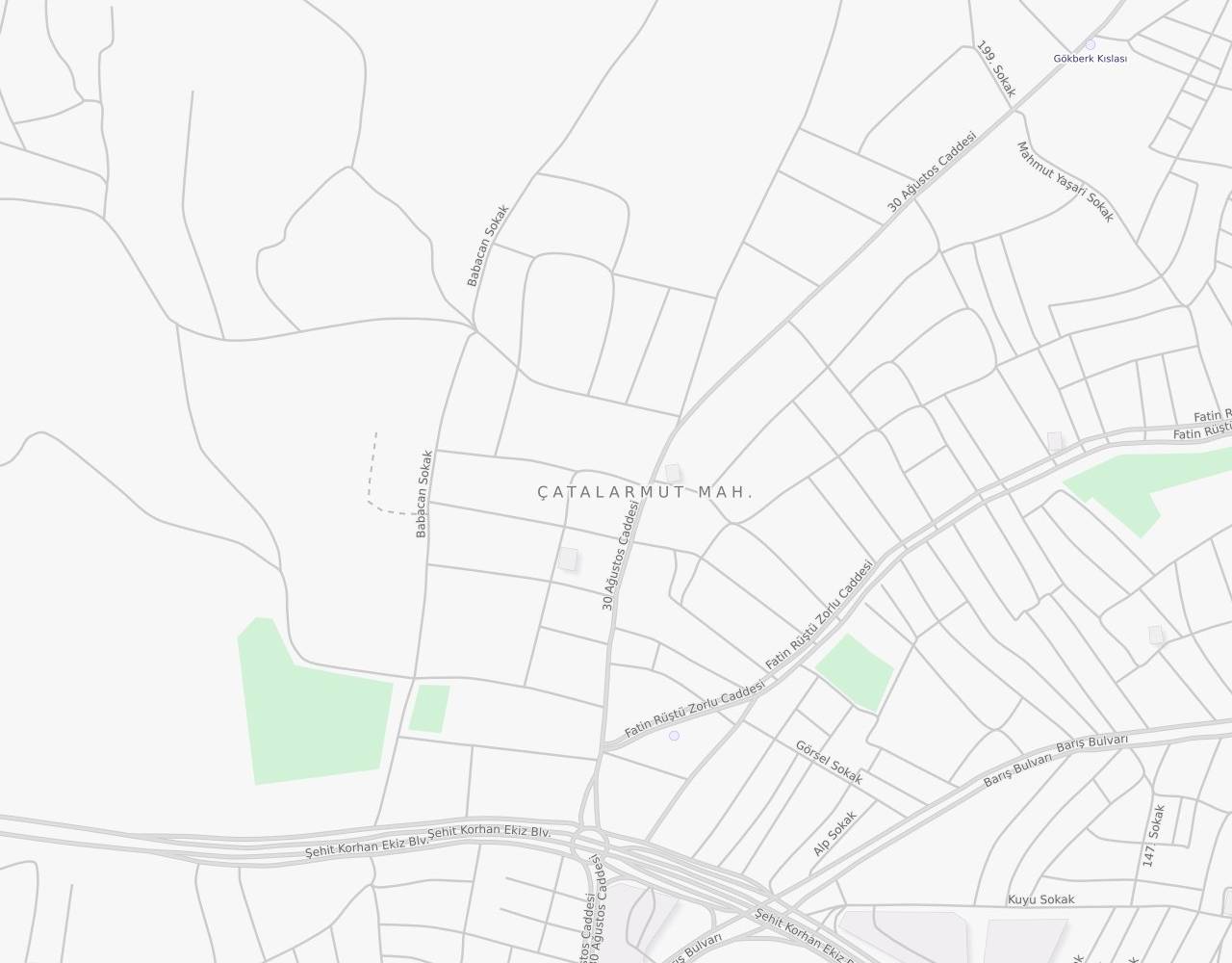 Samsun Çatalarmut Mahallesi harita
