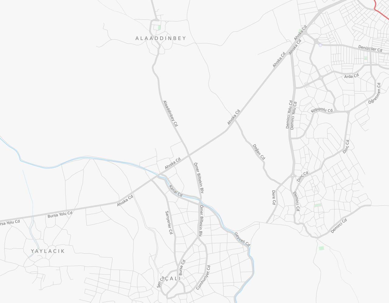 Yaylacık Köyü, Bursa harita