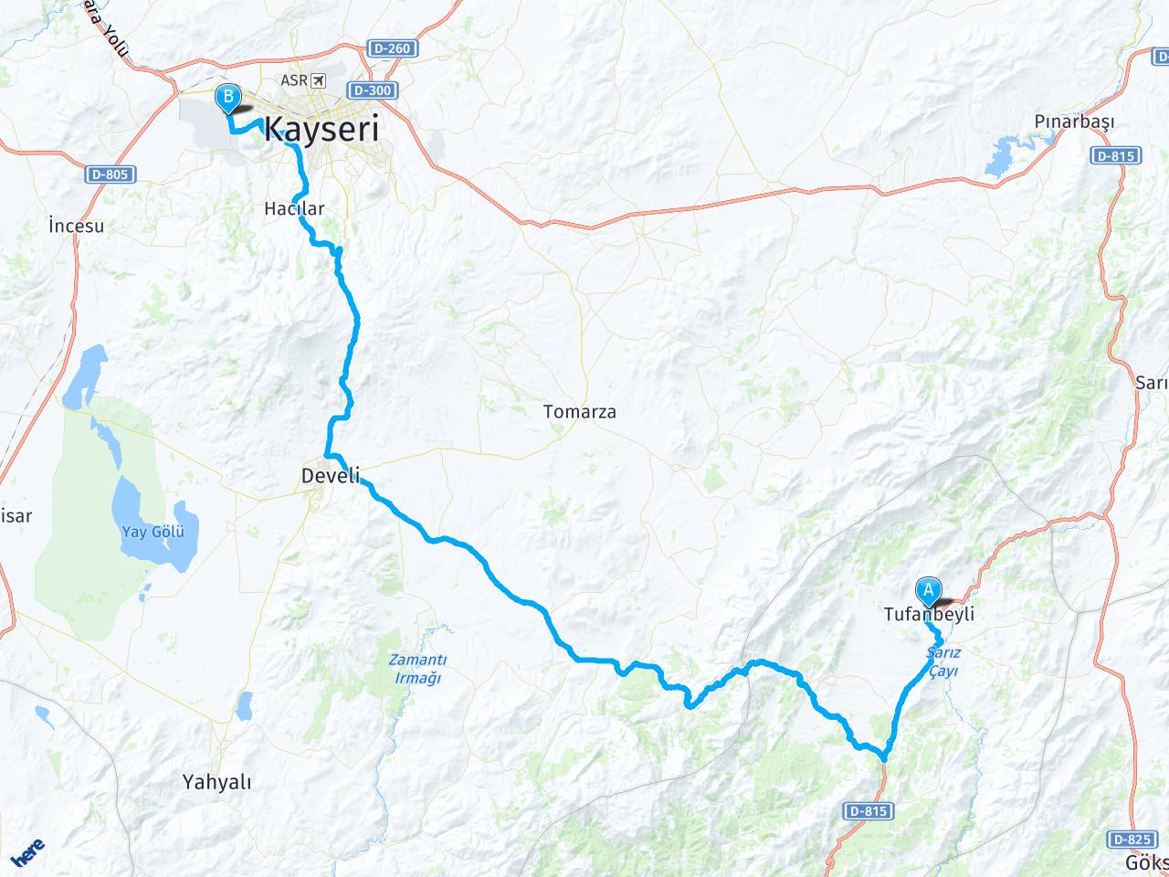 adana tufanbeyli merkez kayseri arasi mesafe adana tufanbeyli merkez kayseri yol haritasi adana tufanbeyli merkez kayseri kac saat kac km