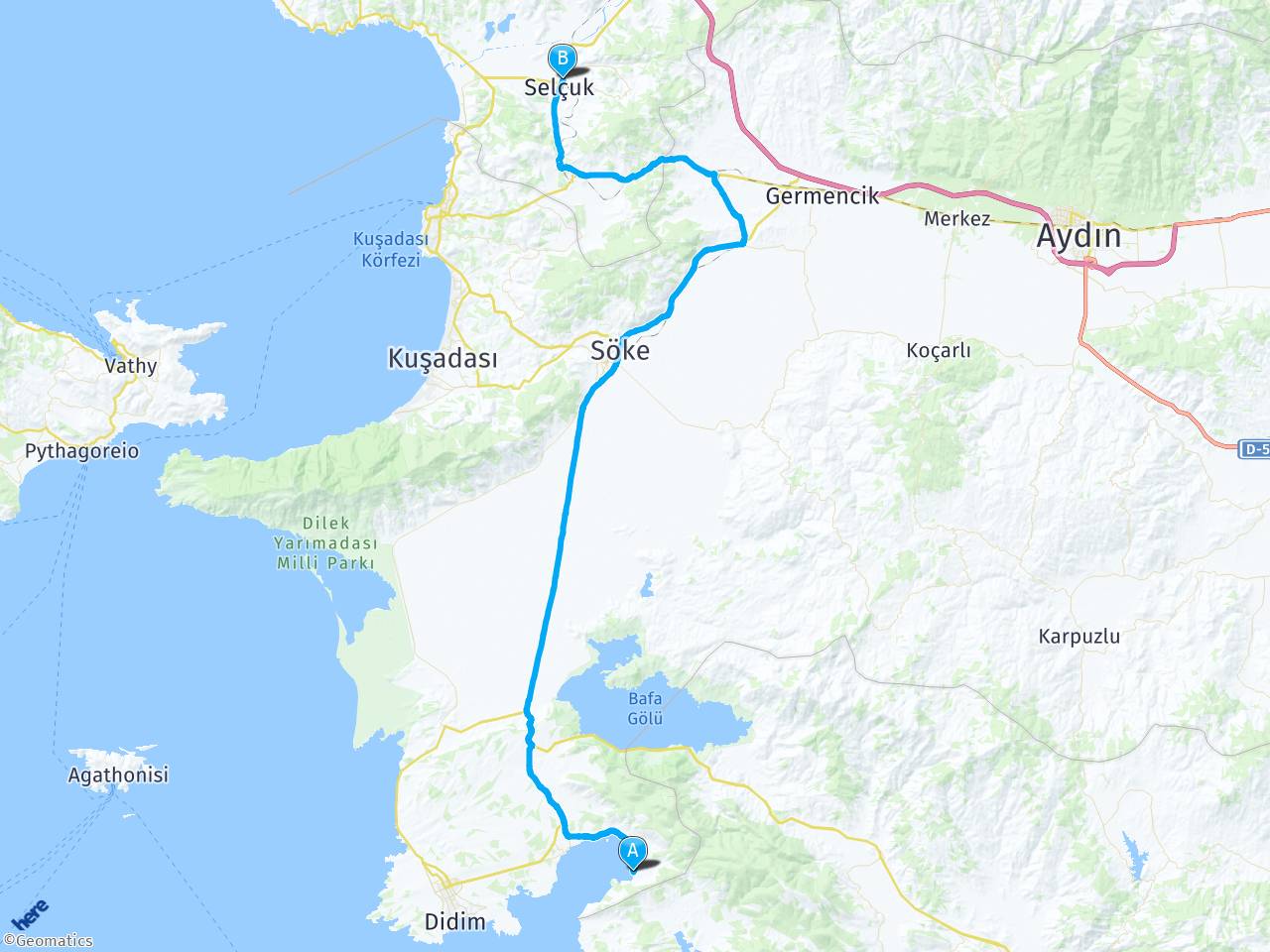 Selçuk İzmir Akbük Harita Selçuk İzmir Akbük Yol Haritası