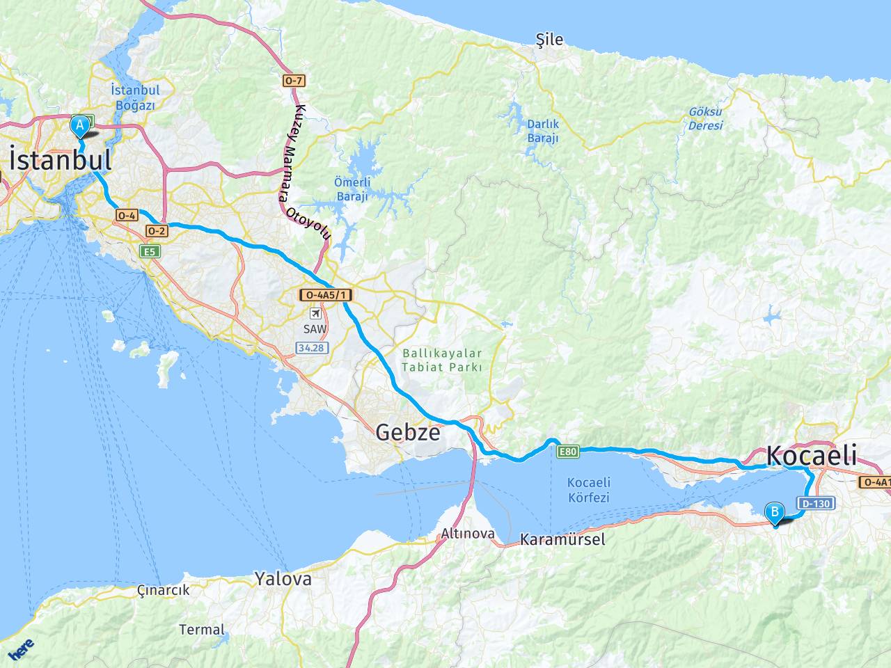 Akmerkez Avm Bebek Sahil Arası Kaç Kilometre?