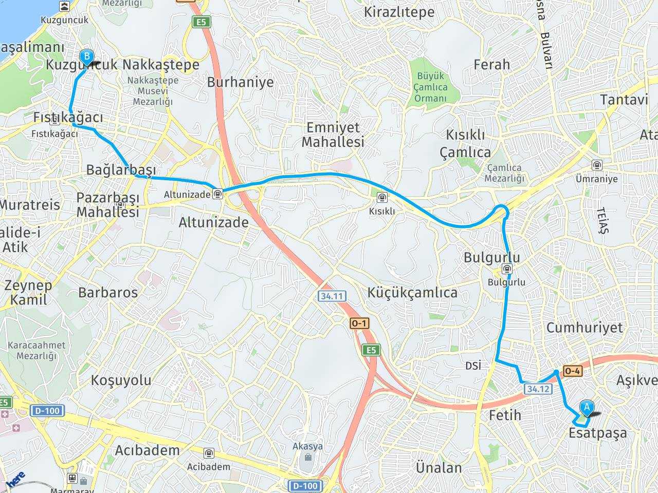 atasehir esatpasa yol tarifi uskudar atasehir esatpasa nasil gidilir atasehir esatpasa nerede