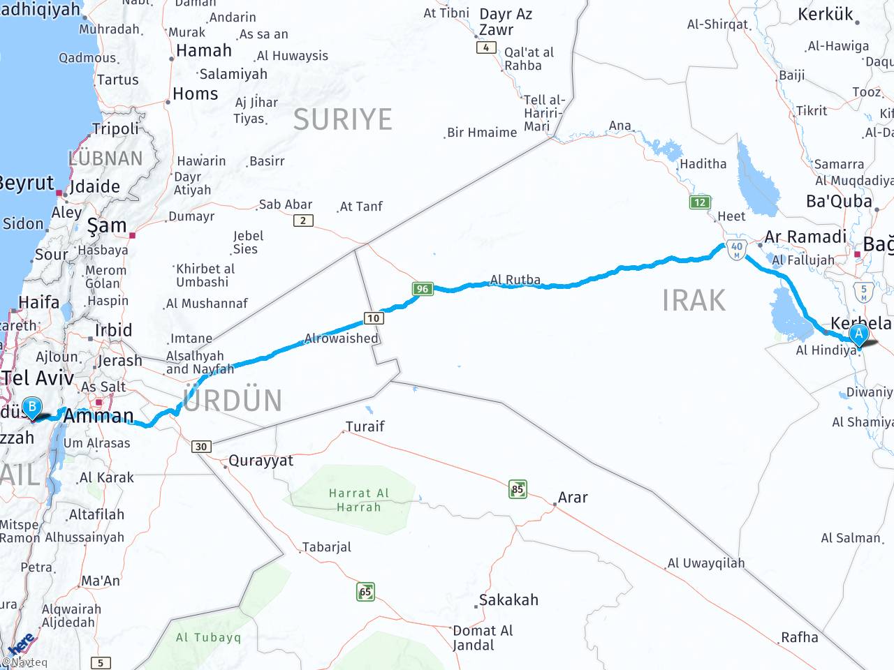 Babil Kudus Arasi Mesafe Babil Kudus Yol Haritasi Babil Kudus Kac Saat Kac Km