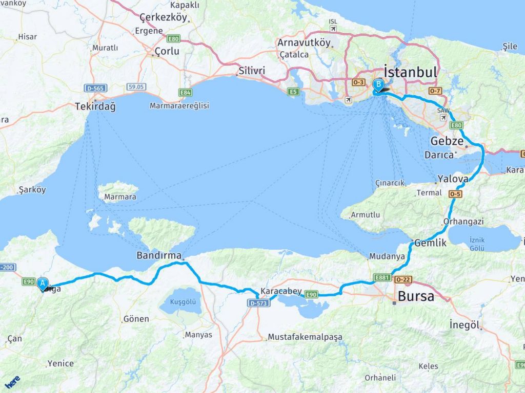 istanbul canakkale biga arasi mesafe istanbul canakkale biga yol haritasi istanbul canakkale biga kac saat kac km