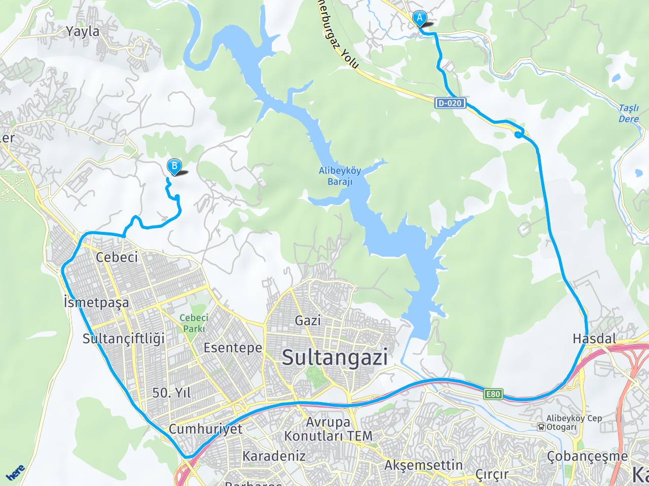 Göktürk Kemerburgaz Sultangazi İstanbul Harita Göktürk Kemerburgaz