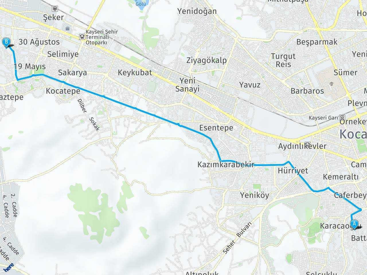 gurpinar koyu kayseri kayseri meydani arasi mesafe gurpinar koyu kayseri kayseri meydani yol haritasi gurpinar koyu kayseri kayseri meydani kac saat kac km