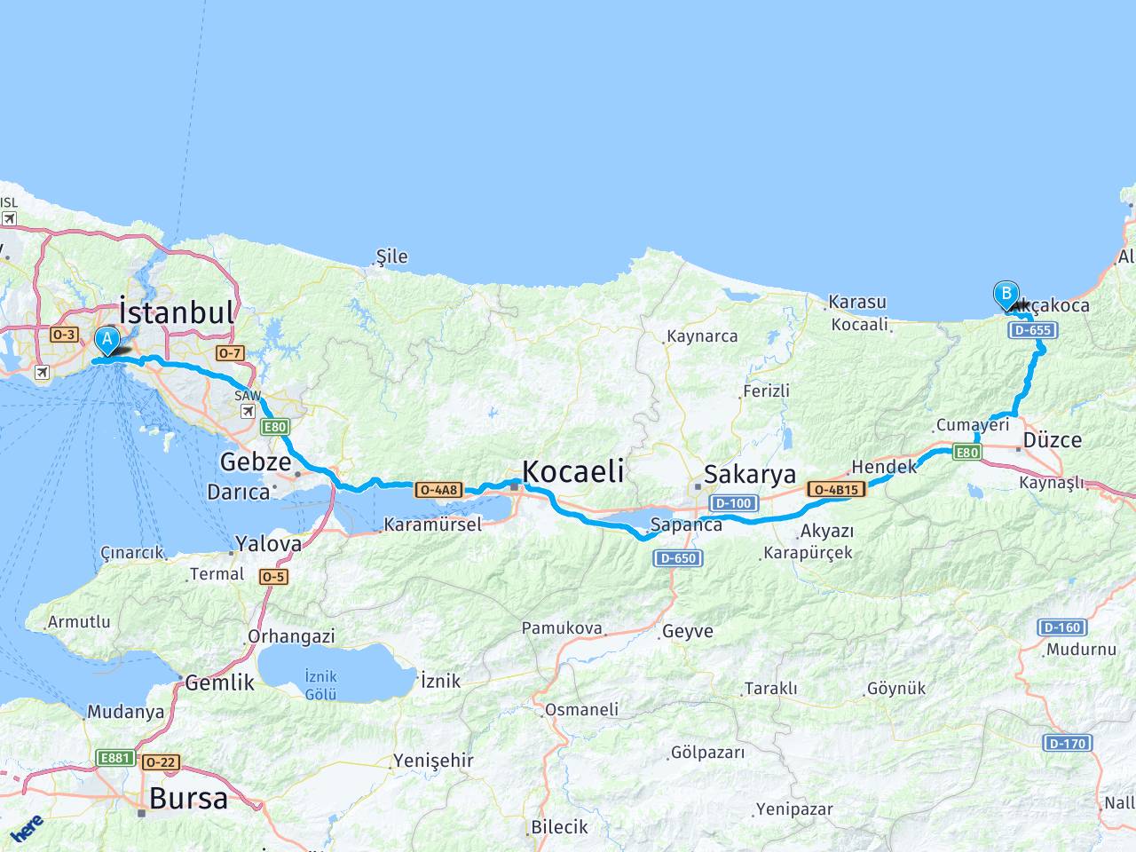 istanbul akcakoca duzce arasi mesafe istanbul akcakoca duzce yol haritasi istanbul akcakoca duzce kac saat kac km