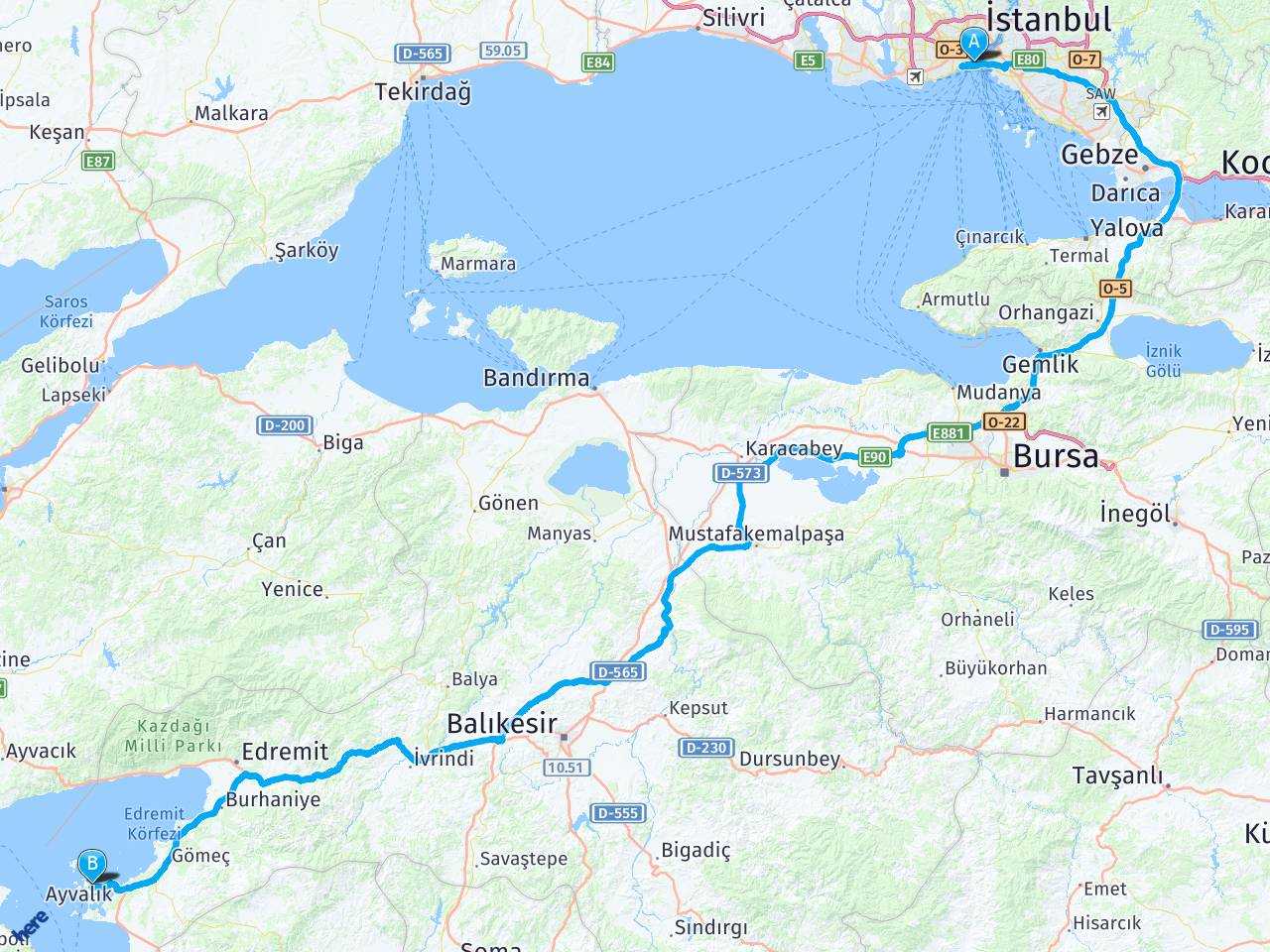 istanbul cunda ayvalik arasi mesafe istanbul cunda ayvalik yol haritasi istanbul cunda ayvalik kac saat kac km