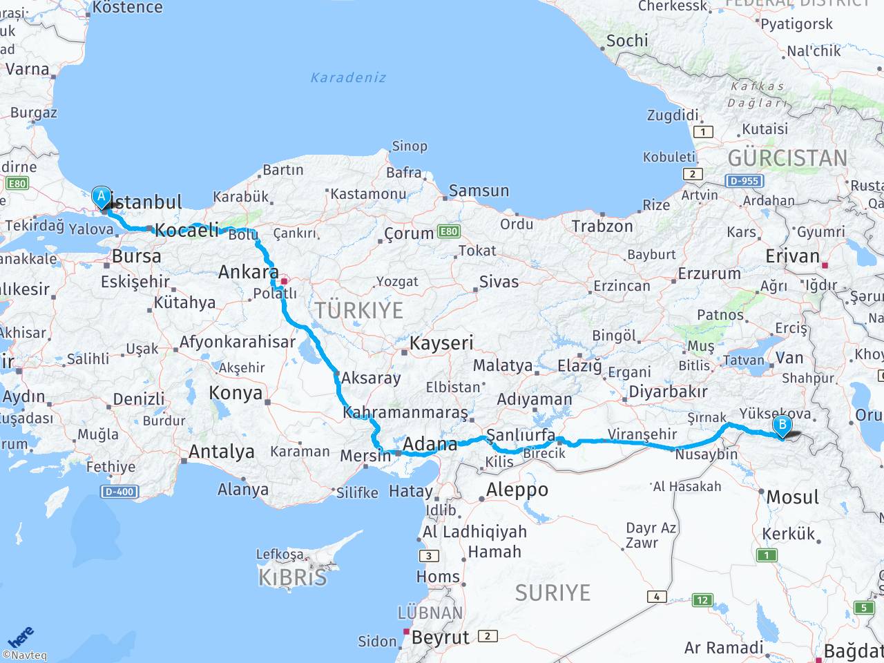 istanbul esentepe hakkari cukurca arasi mesafe istanbul esentepe hakkari cukurca yol haritasi istanbul esentepe hakkari cukurca kac saat kac km