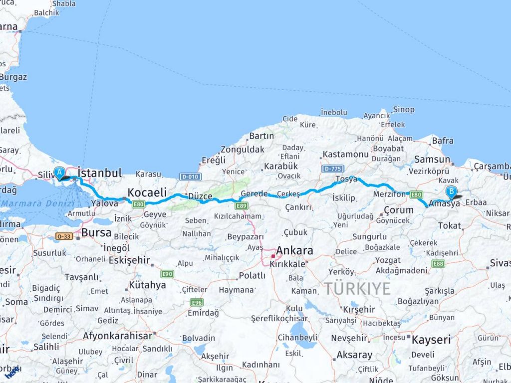 istanbul esenyurt amasya tasova arasi mesafe istanbul esenyurt amasya tasova yol haritasi istanbul esenyurt amasya tasova kac saat kac km