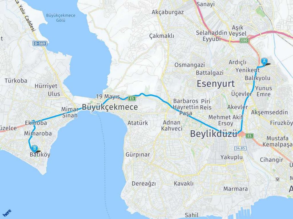 İstanbul, Esenyurt İstanbul, Sinanoba haritası