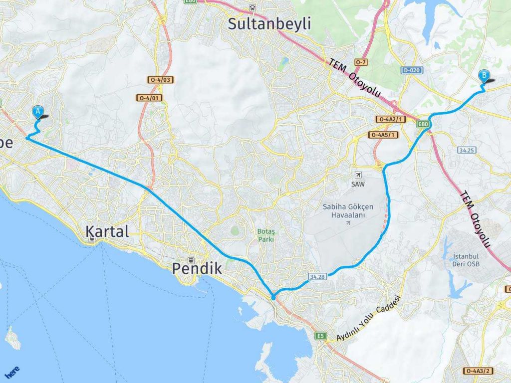 İstanbul, Kıraç İstanbul, Tuzla Tepeören Villaları haritası