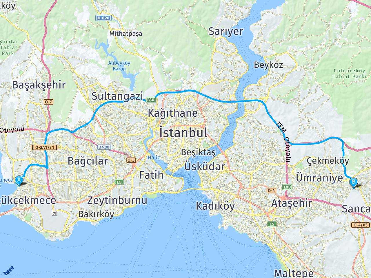 istanbul kucukcekmece istanbul sarigazi harita istanbul kucukcekmece istanbul sarigazi yol haritasi