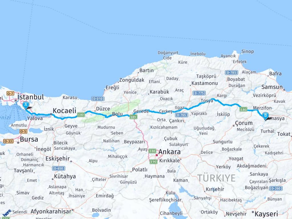 istanbul pendik amasya merkez arasi mesafe istanbul pendik amasya merkez yol haritasi istanbul pendik amasya merkez kac saat kac km