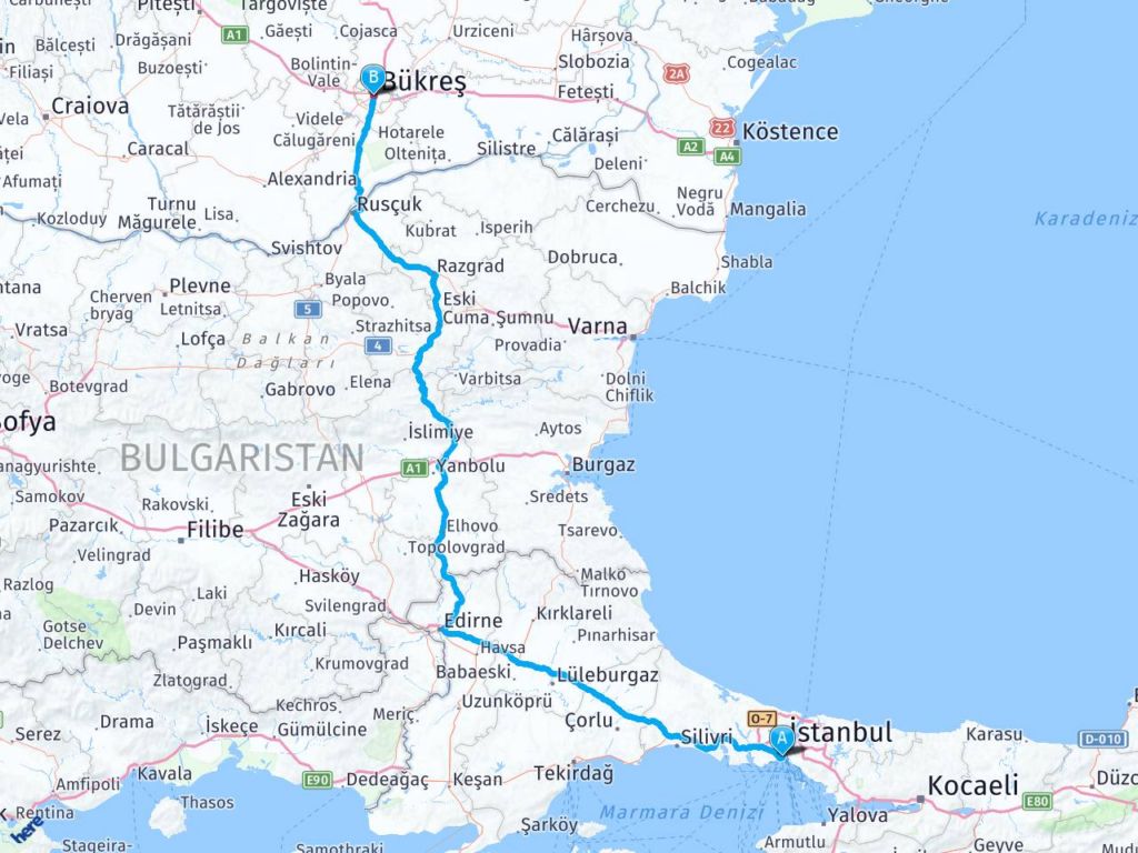 istanbul romanya bukres arasi mesafe istanbul romanya bukres yol haritasi istanbul romanya bukres kac saat kac km