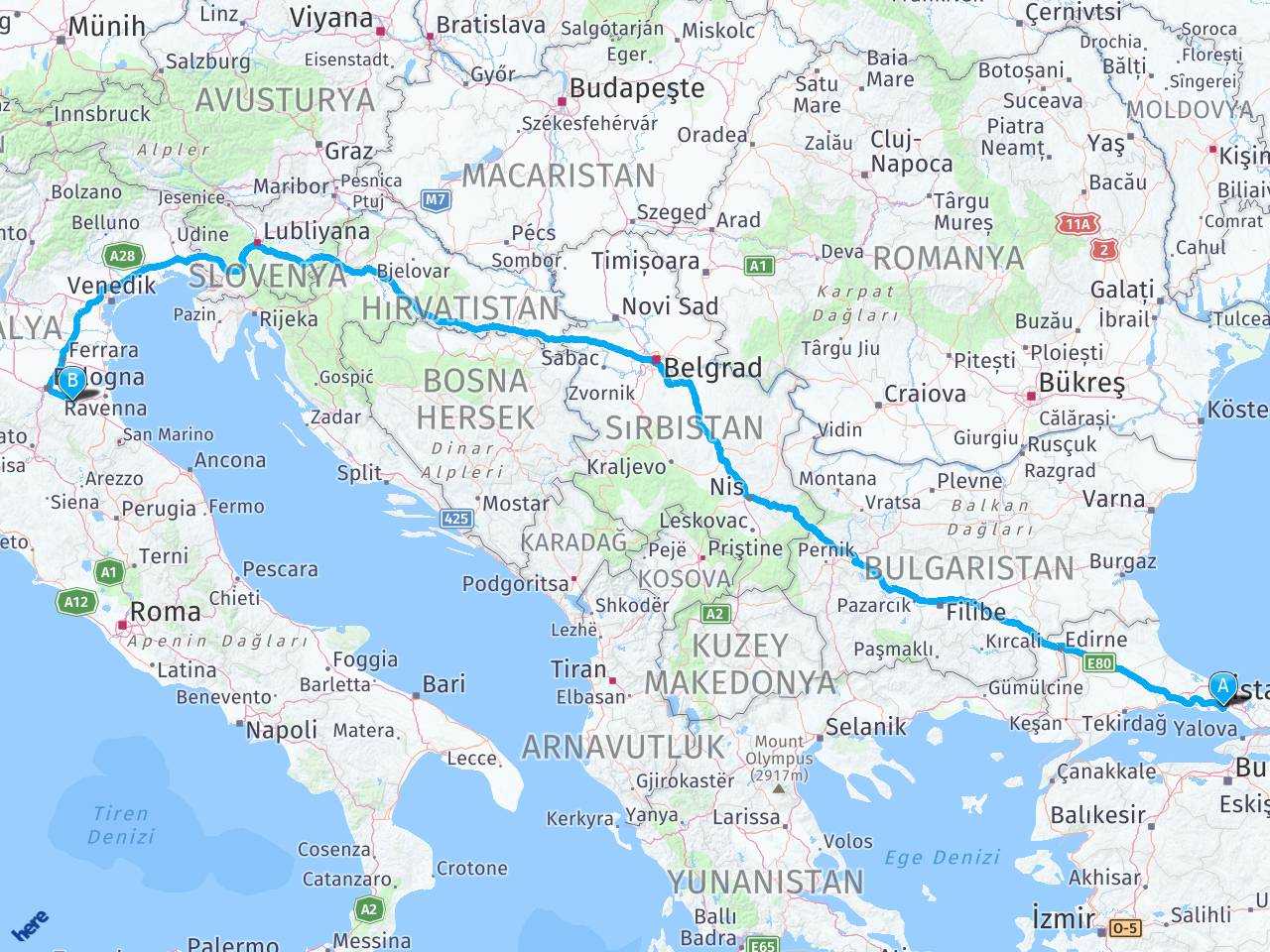 istanbul romanya lasi arasi mesafe istanbul romanya lasi yol haritasi istanbul romanya lasi kac saat kac km