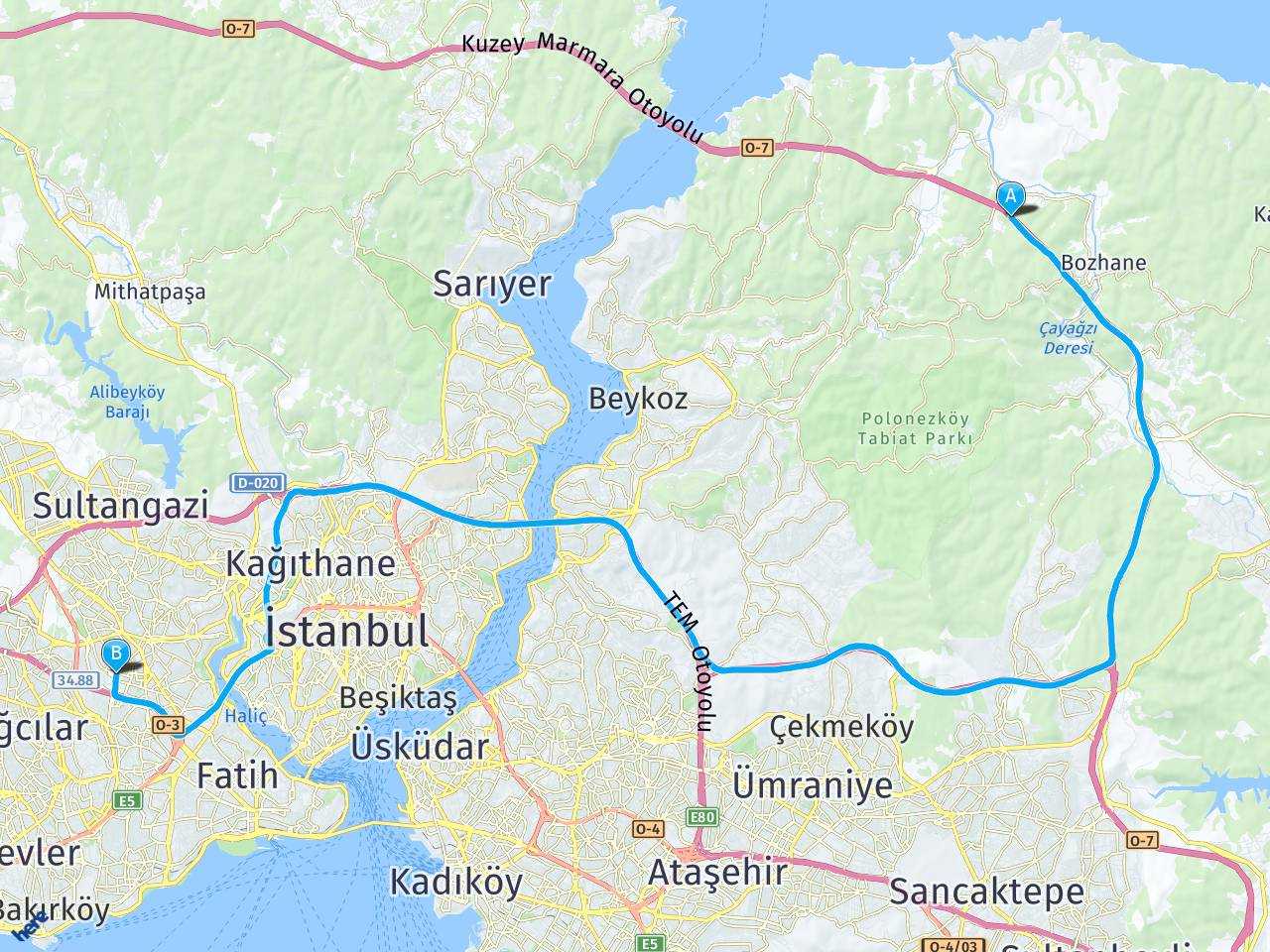 Bayrampaşa Yol Tarifi. Kuzey Marmara Otoyolu Samandıra-Bayrampaşa Nasıl ...