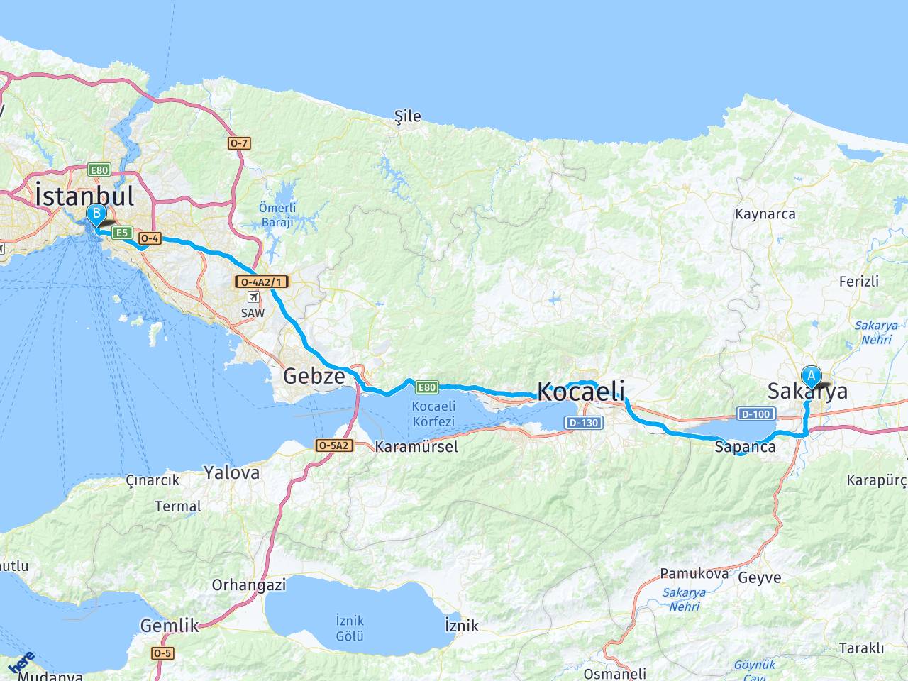 sakarya istanbul harem otogar arasi mesafe sakarya istanbul harem otogar yol haritasi sakarya istanbul harem otogar kac saat kac km