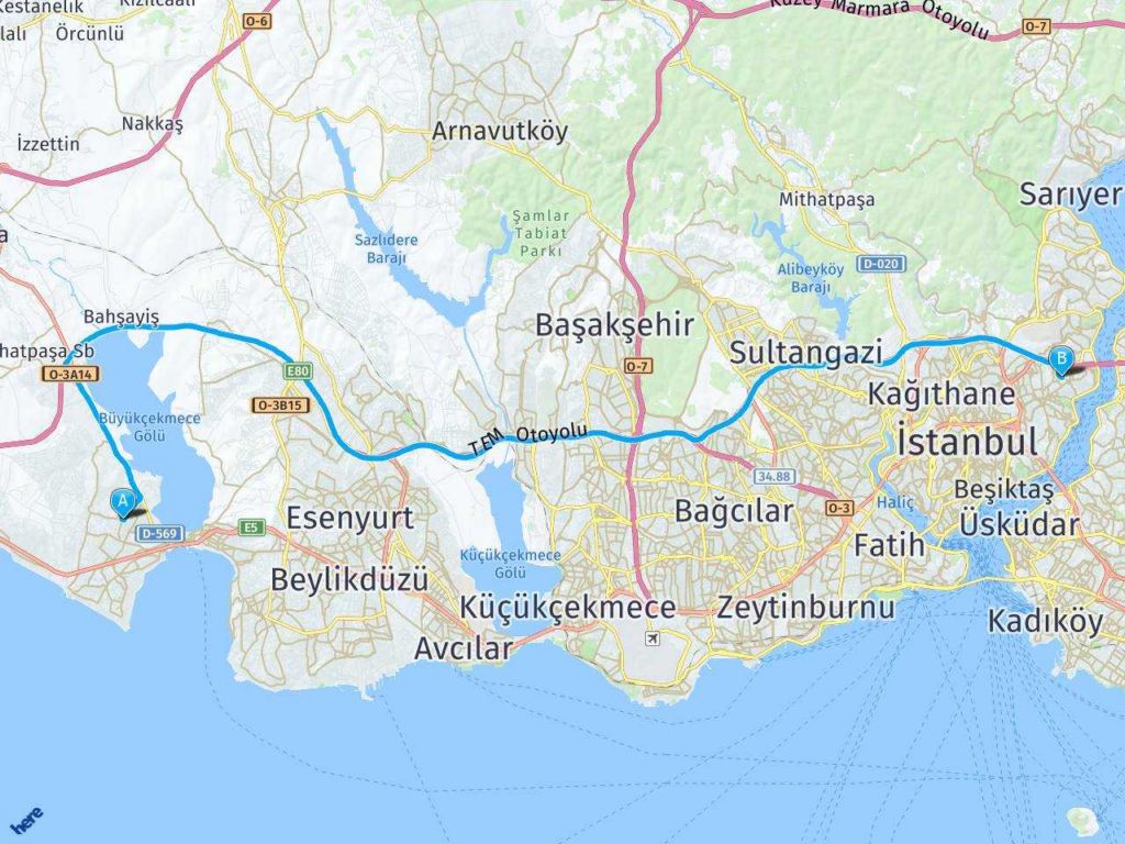 Tırmık Sokak Hürriyet Büyükçekmece İstanbul etiler nusret İstanbul haritası
