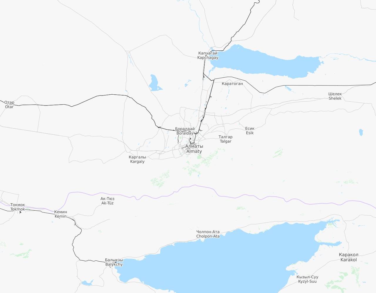 Карта Казахстана Капчагай на карте