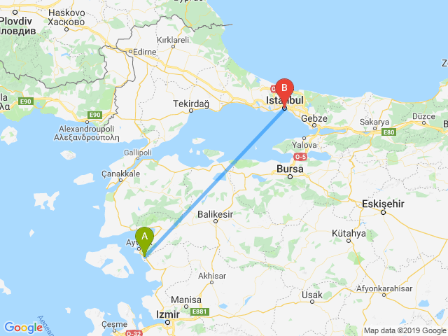 altinova ayvalik istanbul arasi mesafe altinova ayvalik istanbul yol haritasi altinova ayvalik istanbul kac saat kac km