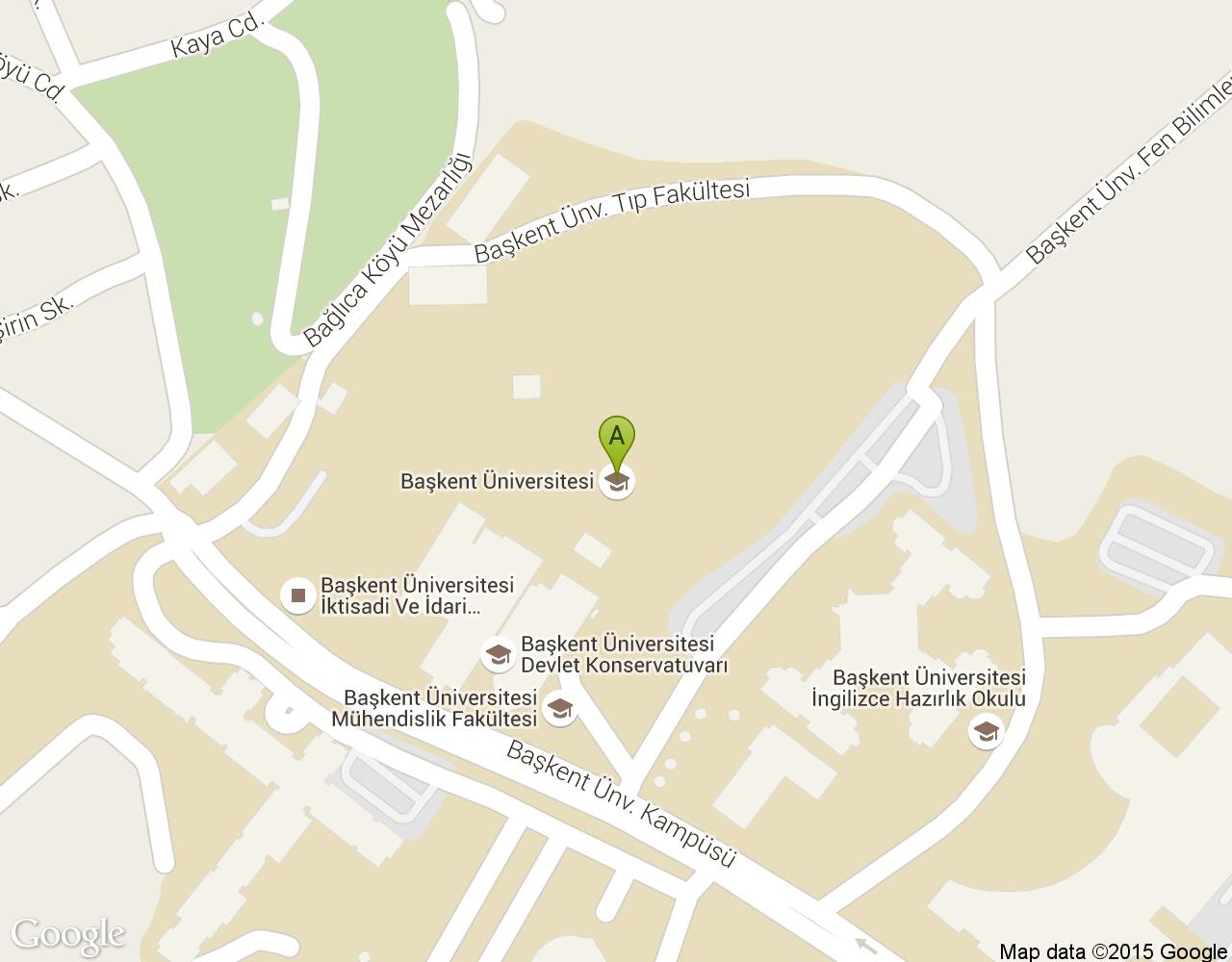 Başkent Üniversitesi harita