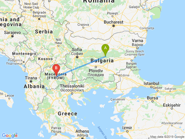 bulgaristan makedonya arasi mesafe bulgaristan makedonya yol haritasi bulgaristan makedonya kac saat kac km