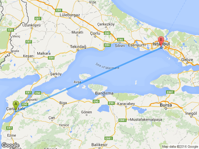istanbul canakkale arasi mesafe istanbul canakkale yol haritasi istanbul canakkale kac saat kac km
