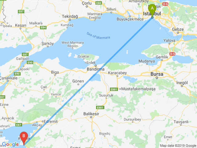 istanbul ayvalik sarimsakli arasi mesafe istanbul ayvalik sarimsakli yol haritasi istanbul ayvalik sarimsakli kac saat kac km