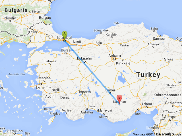 istanbul karaman arasi mesafe istanbul karaman yol haritasi istanbul karaman kac saat kac km