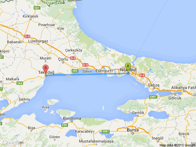 istanbul tekirdag arasi mesafe istanbul tekirdag yol haritasi istanbul tekirdag kac saat kac km