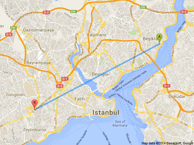 İstanbul Yeşilpınar Merter haritası