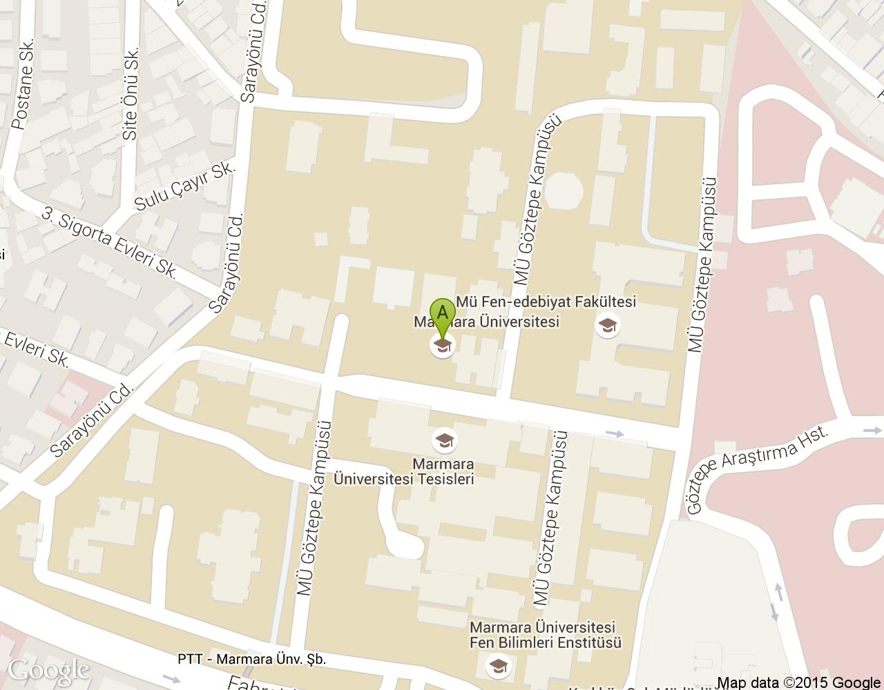 Marmara Üniversitesi Göztepe harita