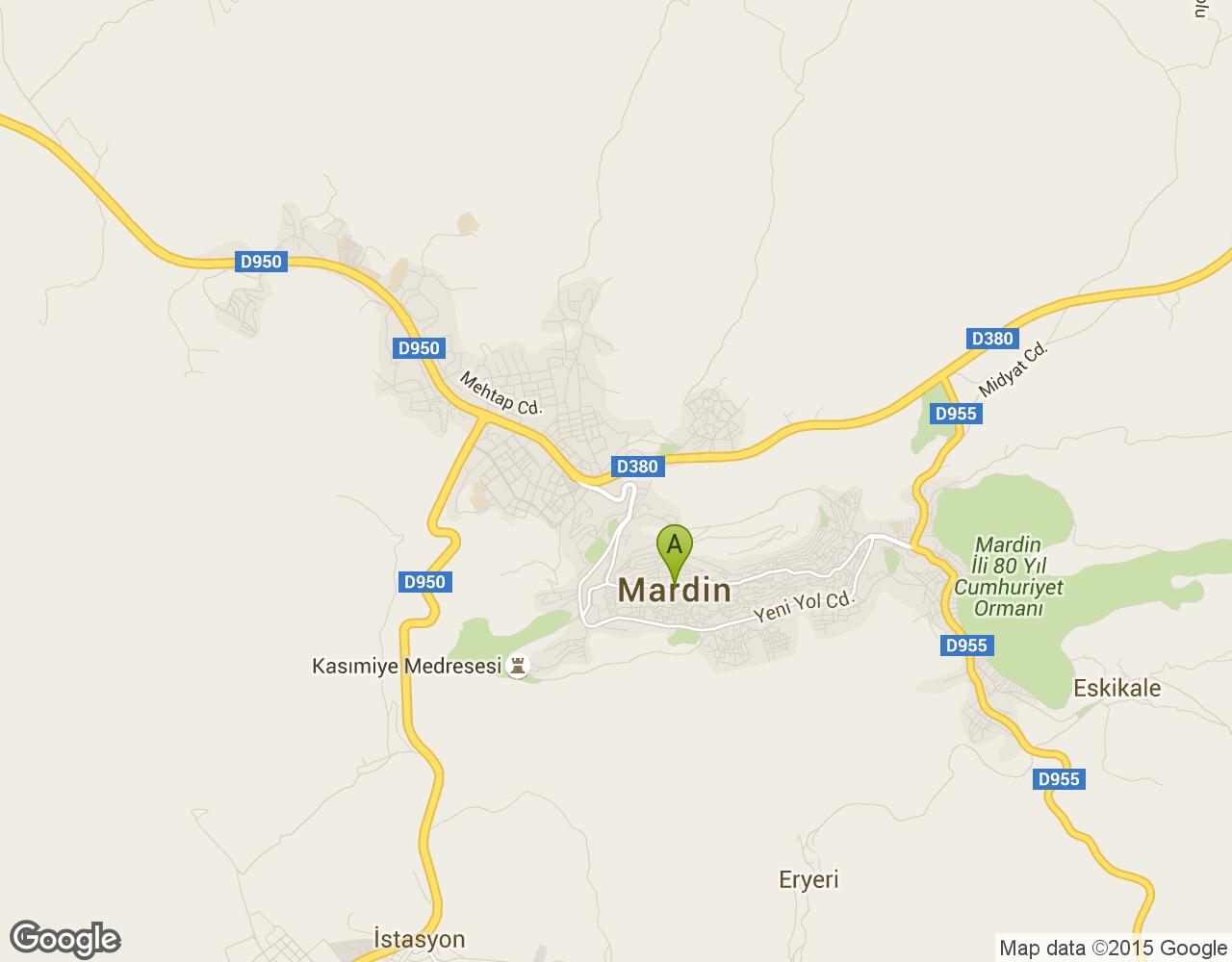 Merkez, Mardin harita