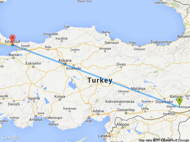 midyat istanbul arasi mesafe midyat istanbul yol haritasi midyat istanbul kac saat kac km