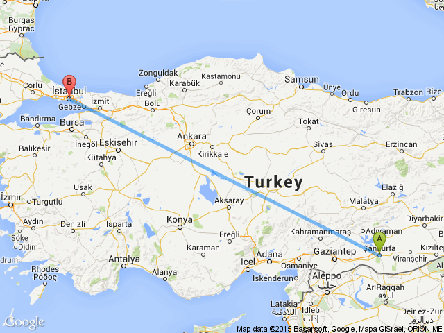 sanliurfa istanbul arasi mesafe sanliurfa istanbul yol haritasi sanliurfa istanbul kac saat kac km