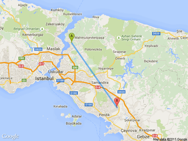 Sabiha Gökçen Havalimanı Umuryeri Beykoz, İstanbul haritası