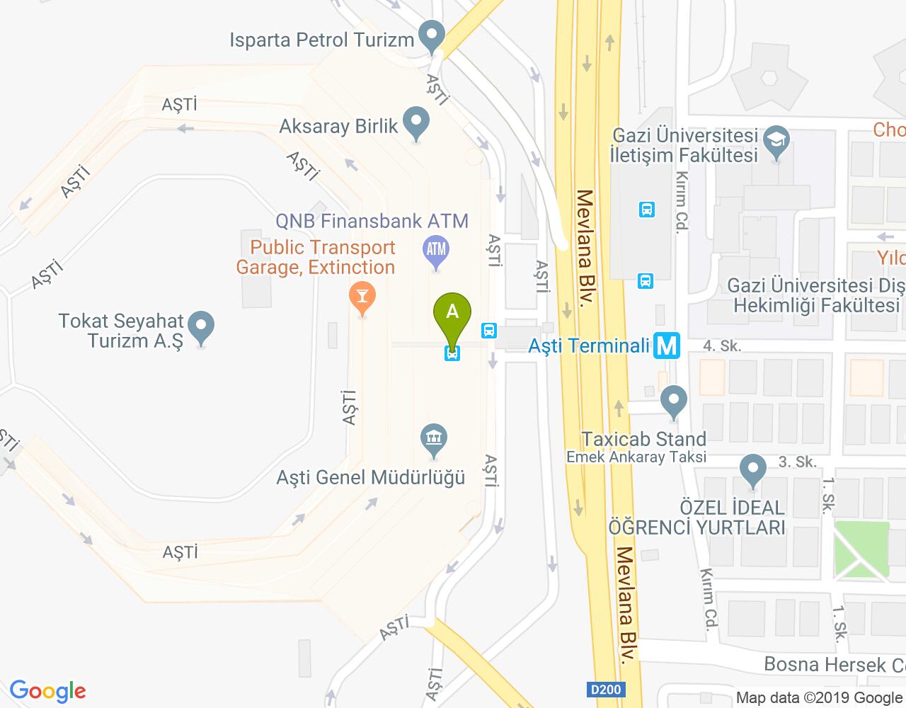 , Ankara Otogar harita