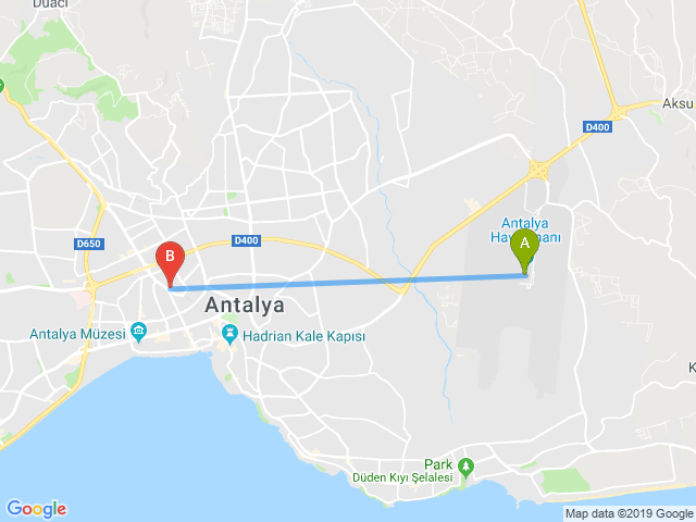 Antalya Havaalanı Antalya orman bölge müdürlüğü haritası