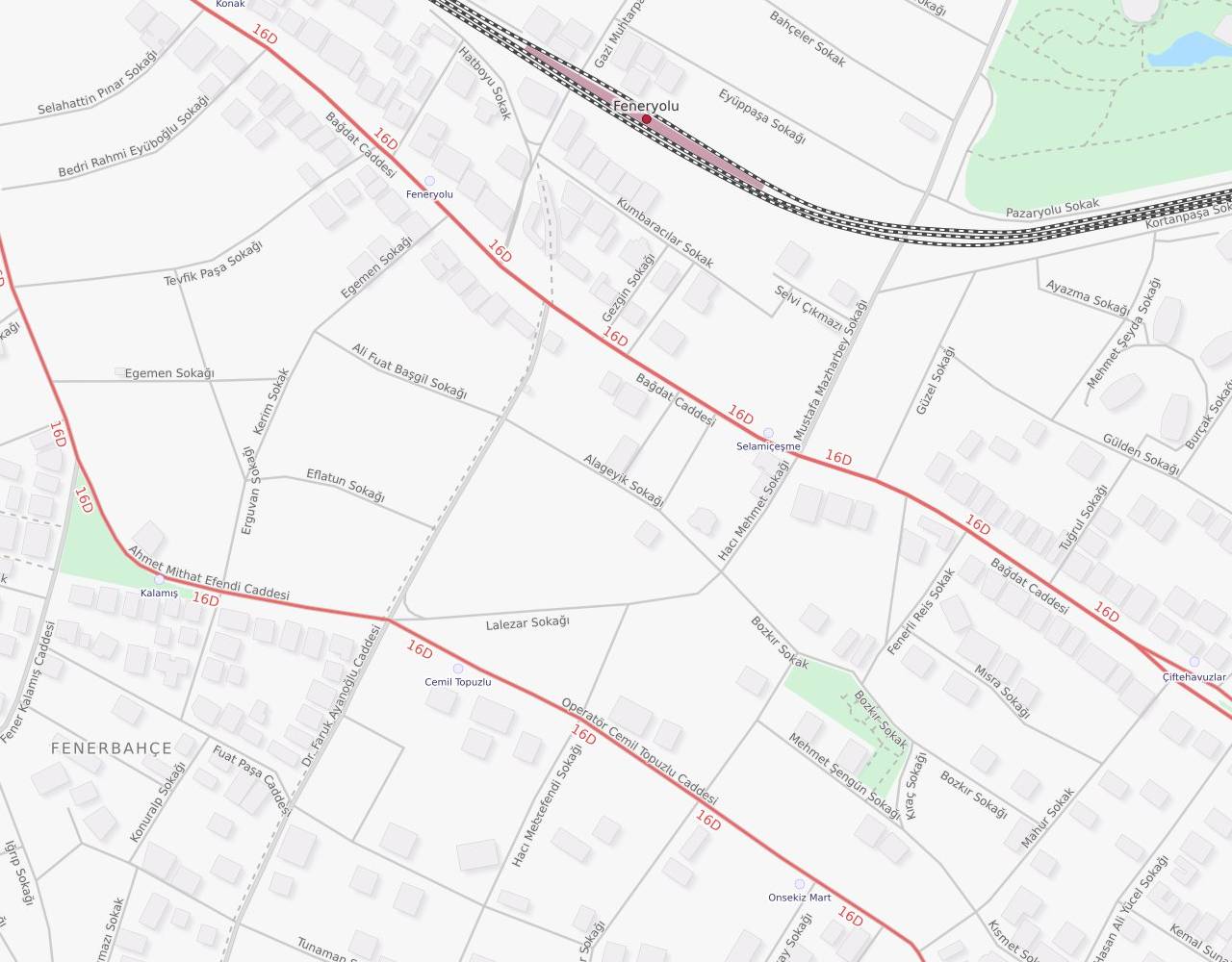 Alageyik Sokak Fenerbahçe Kadıköy İstanbul harita