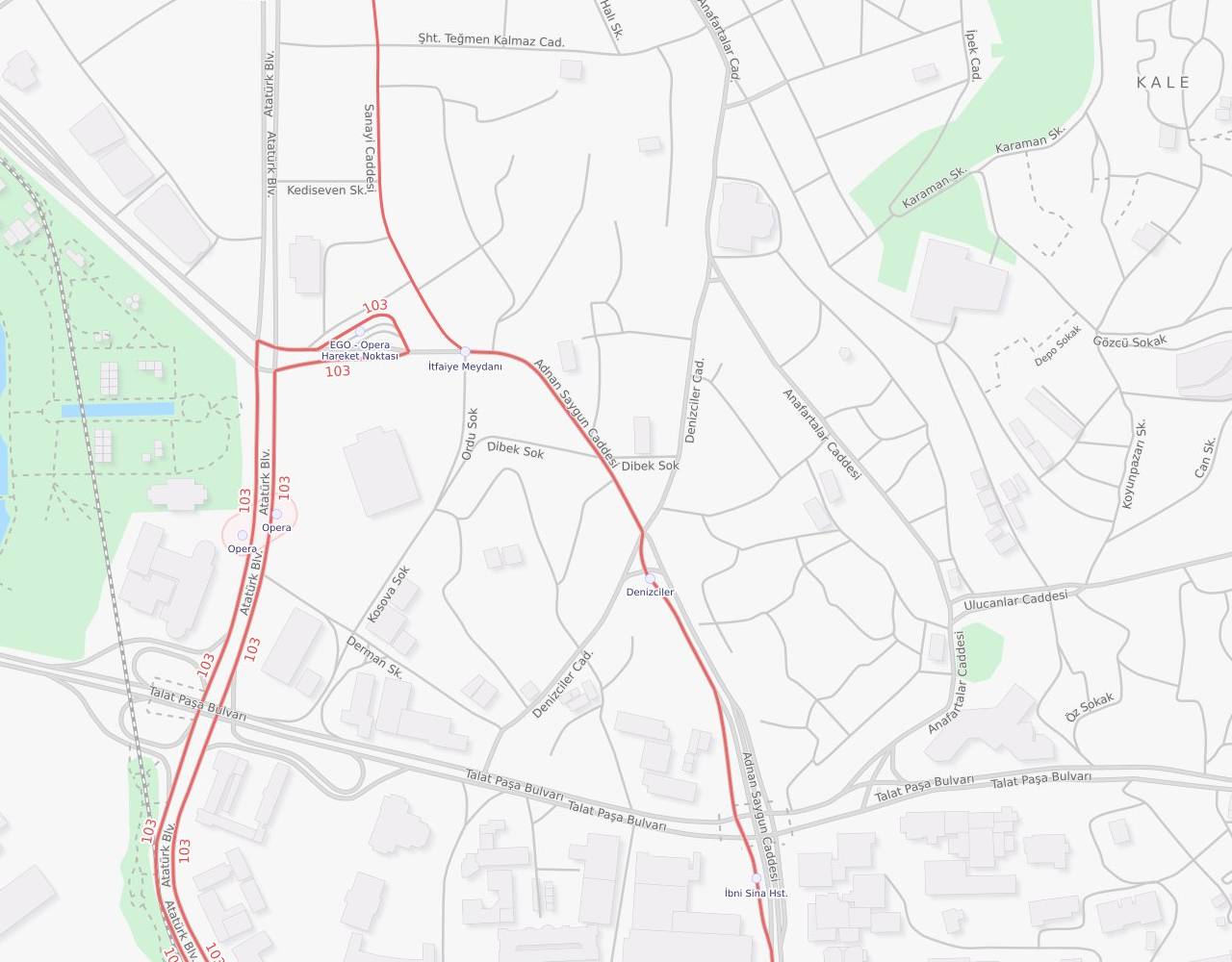 Ankara Altındağ Anafartalar Mahallesi Hipodrom Caddesi No:3 harita