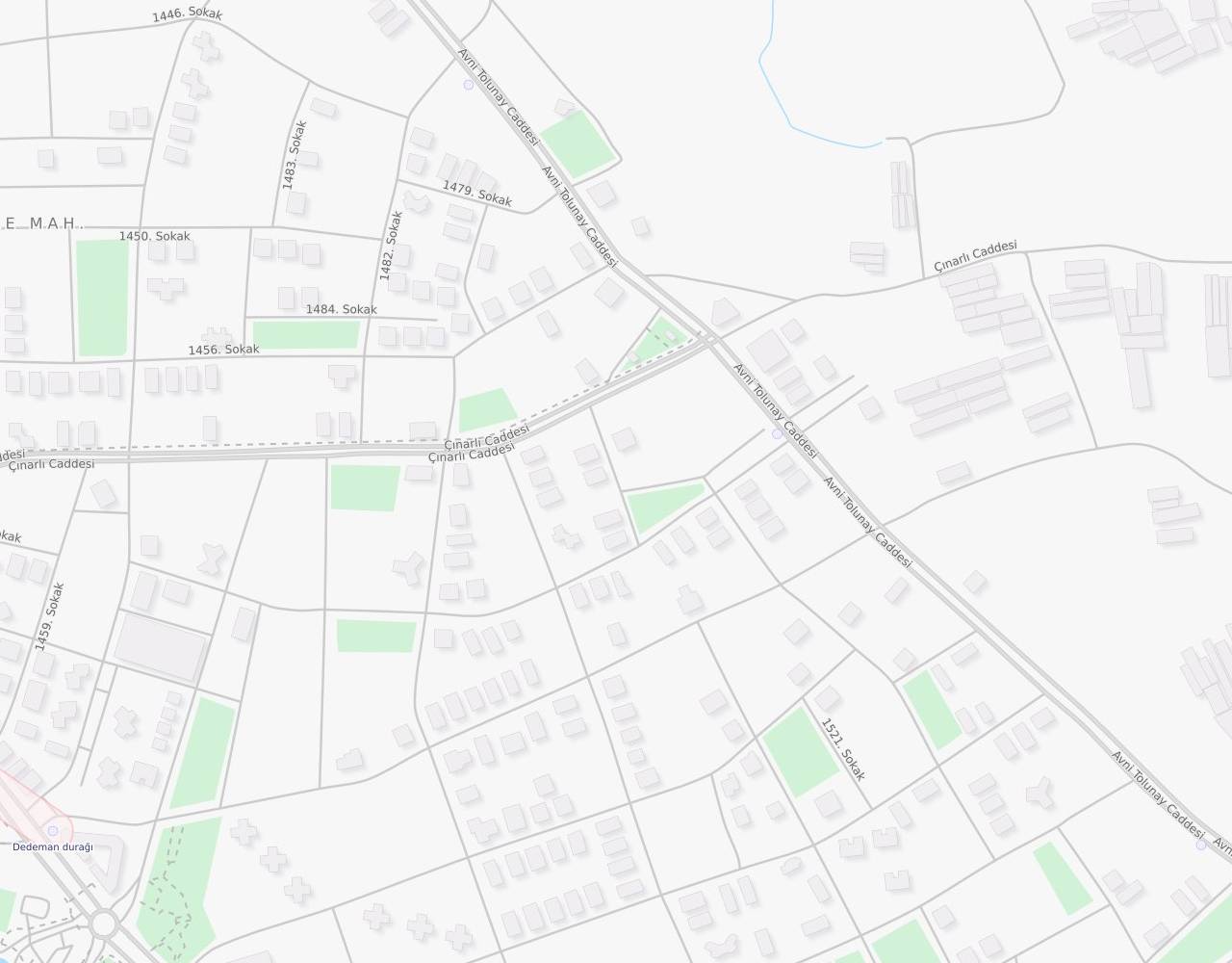 Antalya Muratpaşa Yeşilbahçe Mahallesi 1476 Sokak harita