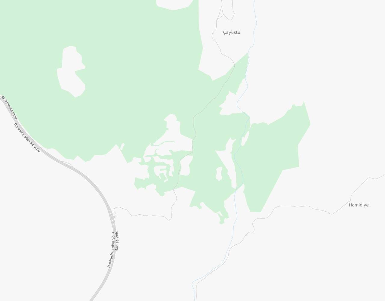 Balıkesir, Çayüstü Köyü harita