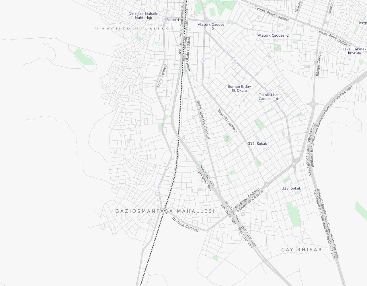 Balikesir İzmir Yolu harita