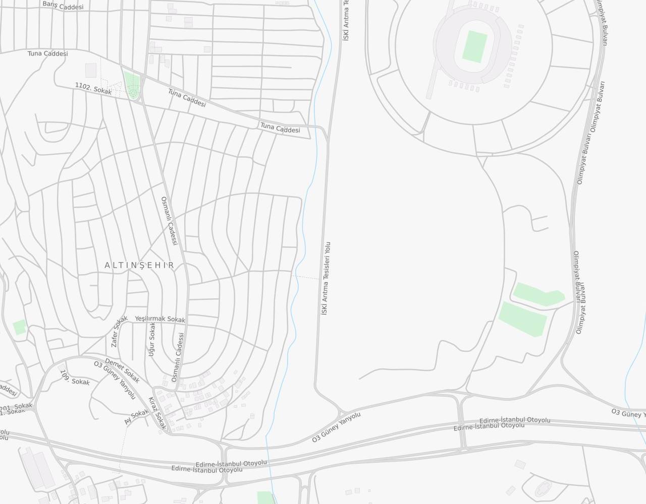 Başakşehir Olimpiyat Stadı Yolu harita