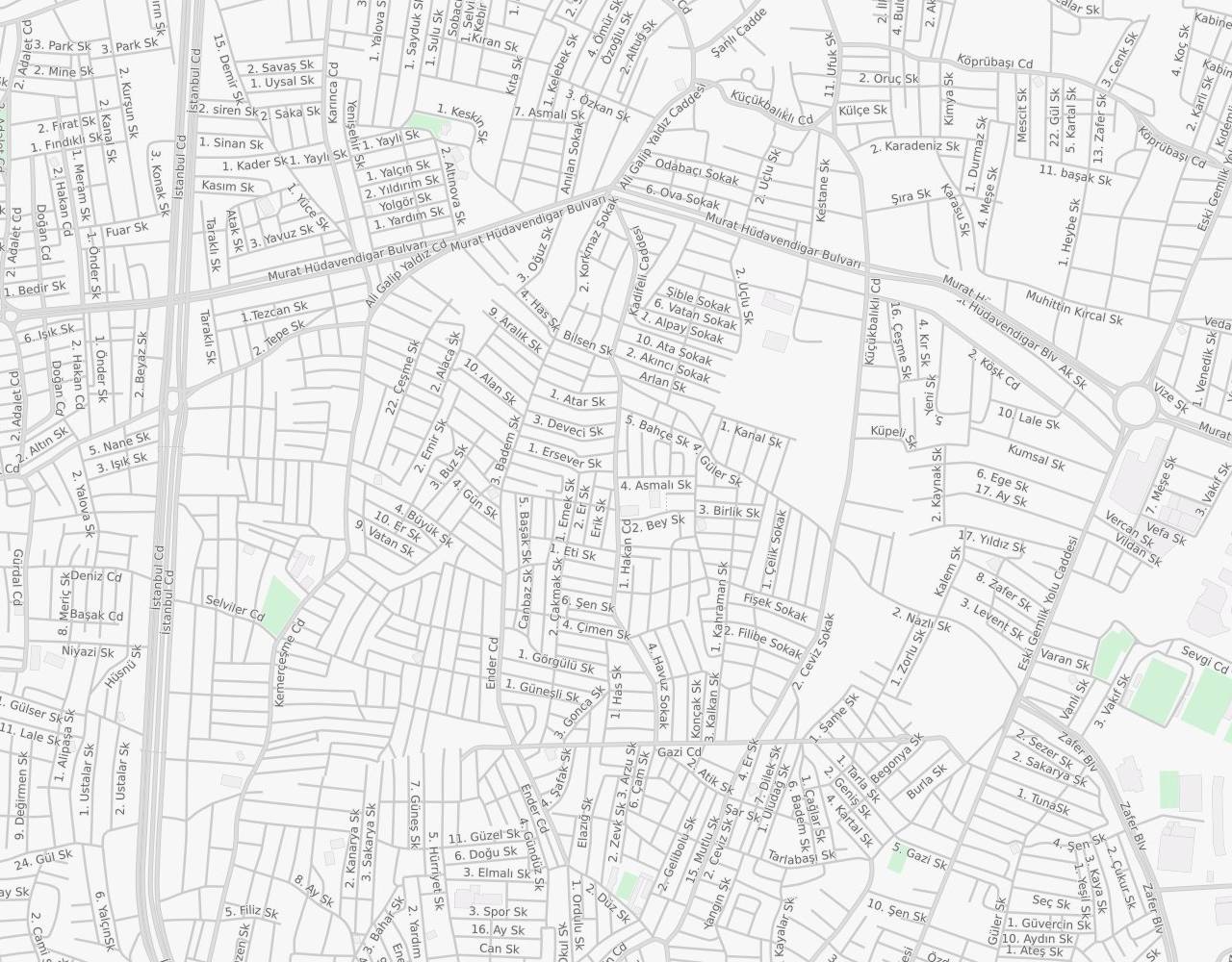 Başaran Mahallesi Bursa harita